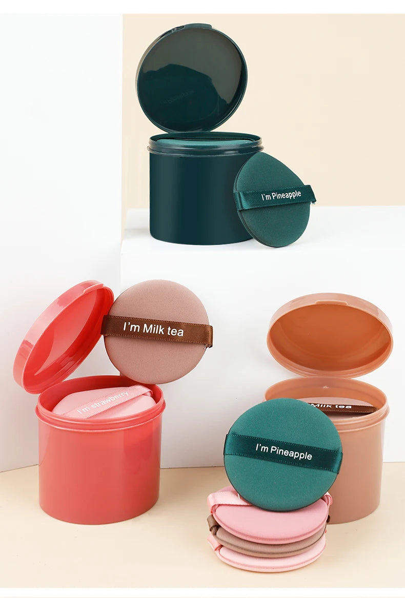 7 Stück Luftpolster-Puff, nass und trocken, wiederverwendbarer Schwamm-Puff für Flüssigkeit, Creme, Foundation und Puder, Make-up-Werkzeug mit Aufbewahrungskoffer