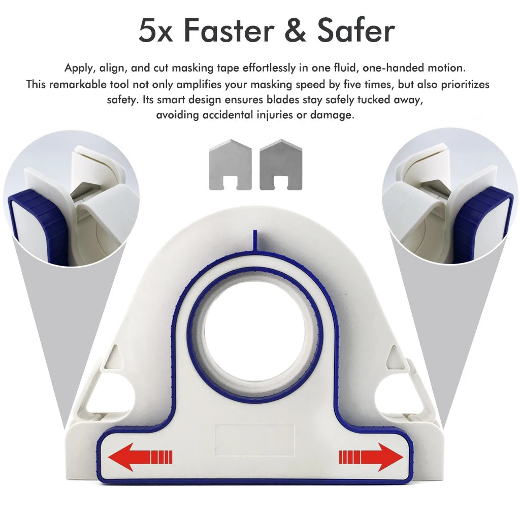 Maler-Klebebandabroller, Kantenschloss-Abdeckband-Applikator für präzises Malen, Weihnachts-DIY-Dekor auf Fenster, Türrahmen, Heimwerkzeug
