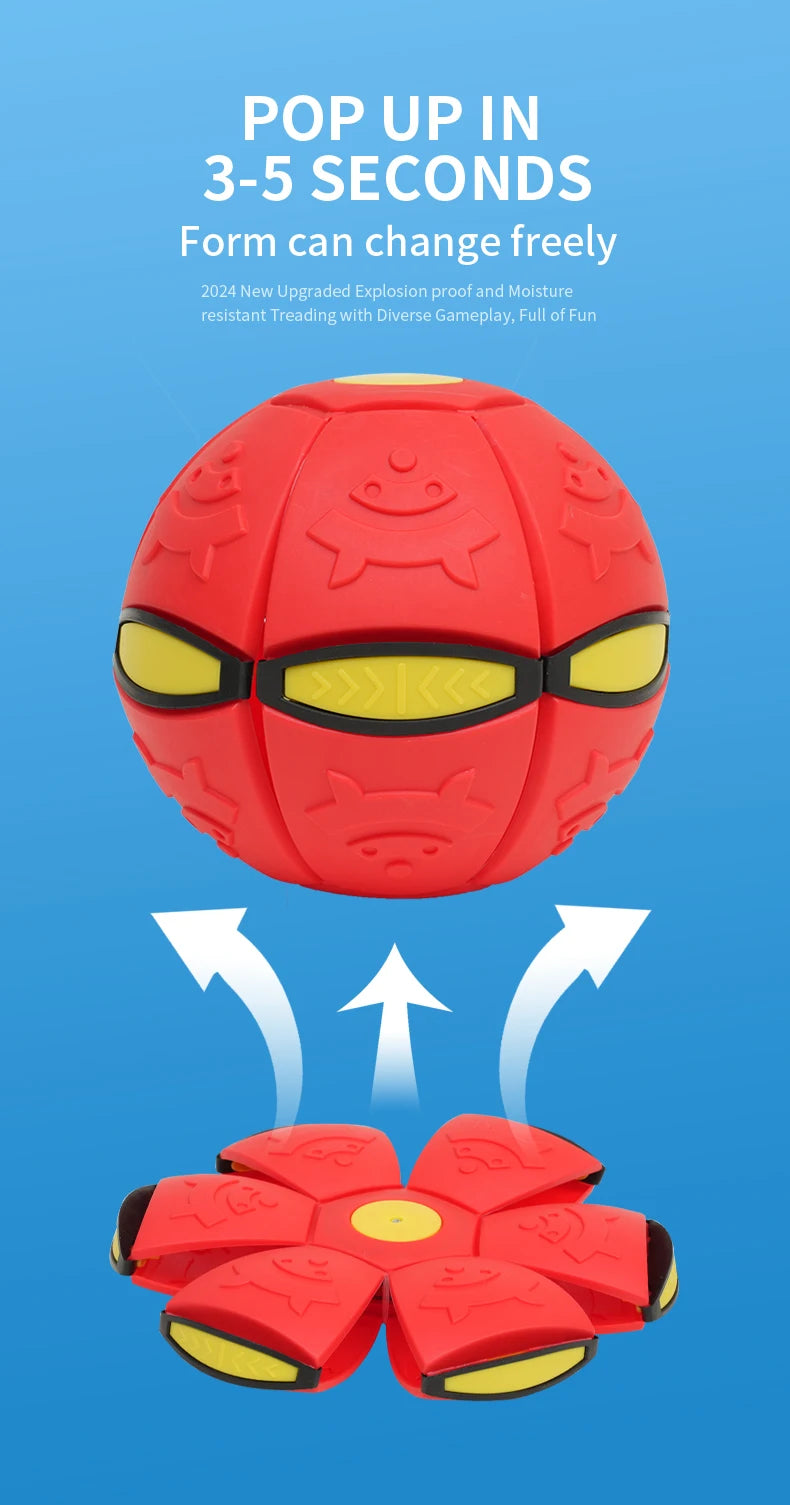 Verformbare fliegende Untertasse, Ball, magisches Entlüftungsspielzeug für Kinder, Outdoor/Indoor, Eltern-Kind-Fußdruckentlastung, Stress, Dekompressionsgeschenk