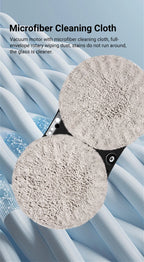 DIVEDEER Weißer/schwarzer Fensterputzroboter, elektrischer Fensterputz mit hoher Saugkraft, doppelseitiger Glasstaubsauger, Wasserspray