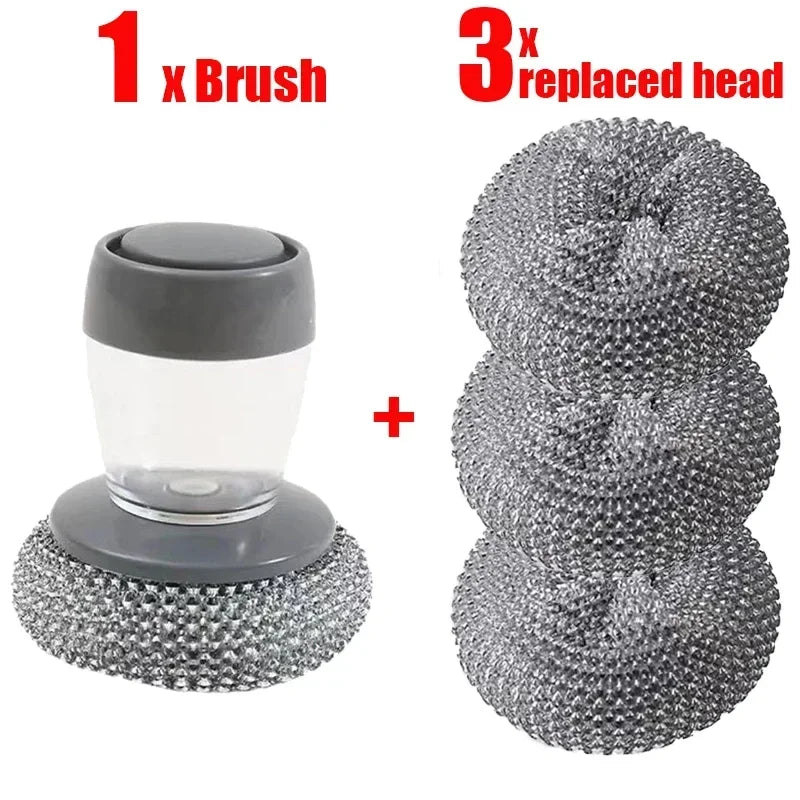 1 ~ 10PCs Geschirrspülbürste mit Seifenspender, automatische Seifenflüssigkeit, Topfbürste, Küchenreinigungsbürsten, Werkzeug