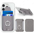 Magsafe-Kartenhalter mit Klappenabdeckung, magnetischer Telefonringständer, PU-Leder, Kartenhalter, Handyhülle für iPhone 13, 14, 15, 16 Pro