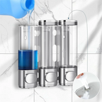 AS94-3-in-1-Raum-Wandmontage-Badezimmer-Duschpumpenspender und Organizer – kann für Shampoo, Klimaanlage, wiederverwendbar, langlebig verwendet werden