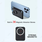 Magsafe-Kartenhalter mit Klappenabdeckung, magnetischer Telefonringständer, PU-Leder, Kartenhalter, Handyhülle für iPhone 13, 14, 15, 16 Pro