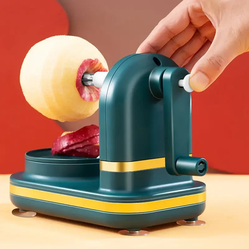 Éplucheur de fruits et légumes rotatif 3 en 1 à manivelle, lames en acier inoxydable, coupe-pommes, machine à éplucher domestique, gadgets de cuisine