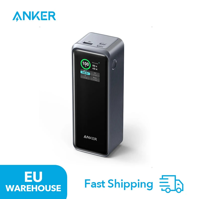 Anker Prime Power Bank, 27,650 mAh 3-Port 250 W tragbares Ladegerät für Reisen, TSA-zugelassen, Smart App, für MacBook Pro/Air