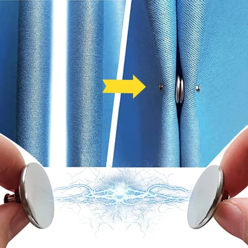 Magnetische Vorhangschnallen nagelfrei – Metall-Clip, 17/20/25 mm, 2–40 Stück