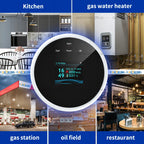 Tuya WiFi gas detector for home LPG natural gas leak alarm LED display, leak sensor, smart life app control
