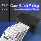 Bluetooth-HD-Drucker D100, Schwarz, tragbarer Thermo-Etikettendrucker für kleine Versandetiketten, kompatibel mit iPhone, Android, Mac, Windows