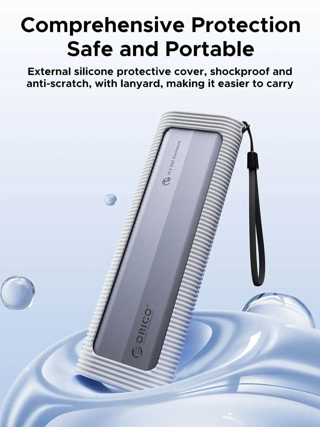 ORICO M.2 NVMe SATA SSD-Gehäuse, werkzeugloses USB, extern, 10 Gbit/s, M.2 NVMe-zu-USB-Adapter, unterstützt UASP für PCIe NVMe und SATA SSD