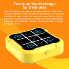 Tragbare Tic Tac Toe-Spielekonsole – tragbares elektronisches Puzzle für alle Altersgruppen, Reisespielzeug mit Memory-Training und Montessori-Geschenken