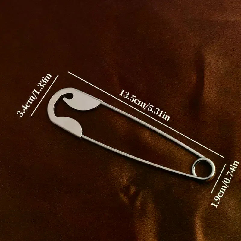 Metall-Haarspange im Sicherheitsnadel-Design – Groß, Minimalistisch, Rutschfest | 5 Farben | HELTFARM