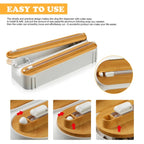 Wand Frischhaltefolie Spender Wrap Aluminiumfolie Folienschneider Spender Wand Magnetische Stretch Rollenpapierhalter Küchenzubehör