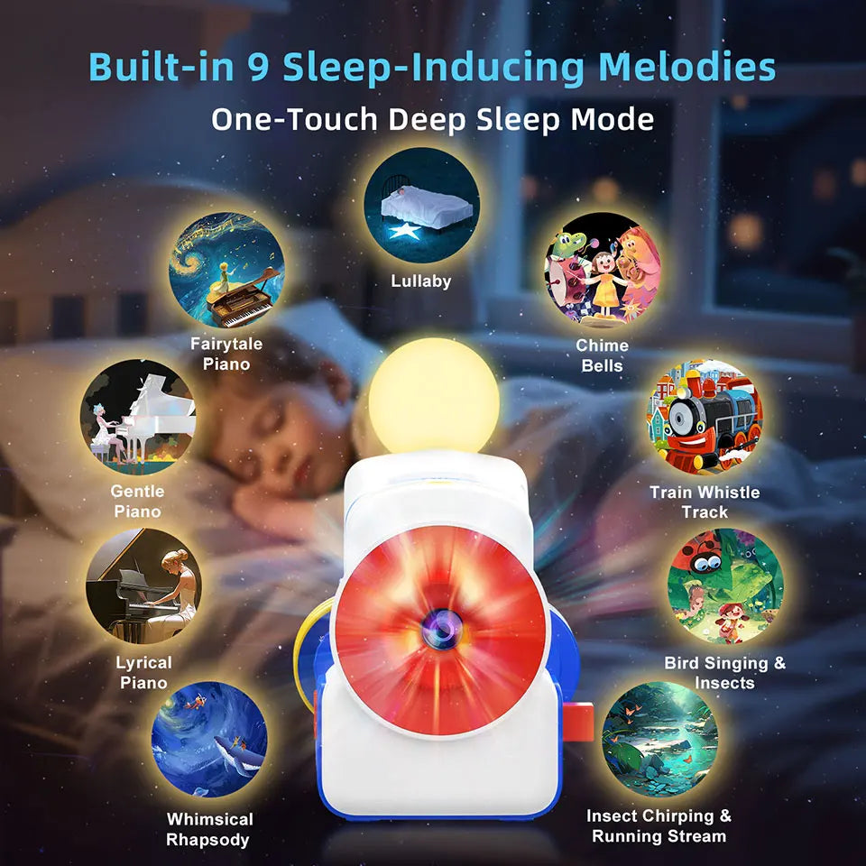 Story-Projektionsmaschine, Nachtlicht, integrierte 4 Audio-Story-Karten, Geschenk für Kleinkinder und Kinder, Mädchen, Jungen ab 3 Jahren