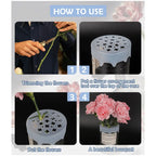 Silikon-Blumengitter für Vasen – Flexibler Blumenstielhalter, Wasserdicht & Wiederverwendbar | DIY
