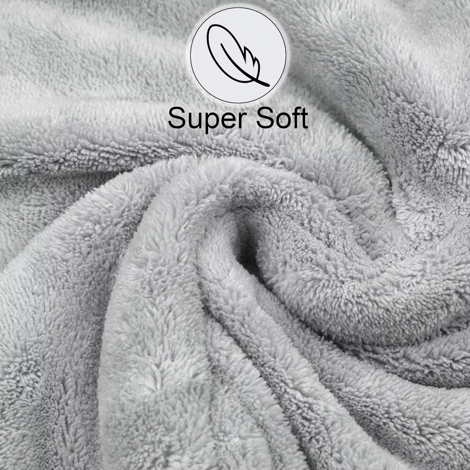 Doppelt verdickter Haarhandtuchwickel aus 100 % Mikrofaser – saugfähige, schnell trocknende Handtuchkappe