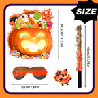 Halloween-Kürbis-Piñata-Bundle - Halloween-Piñata, Halloween-Partyspiele, Stock, Augenbinde usw., Halloween-Party-Dekorationen, Piñata