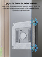 ABIR WD8 Fensterputzroboter – Dual-Ultraschallsprüher, SLAM 4.0, 3000Pa, Fernbedienung, CE