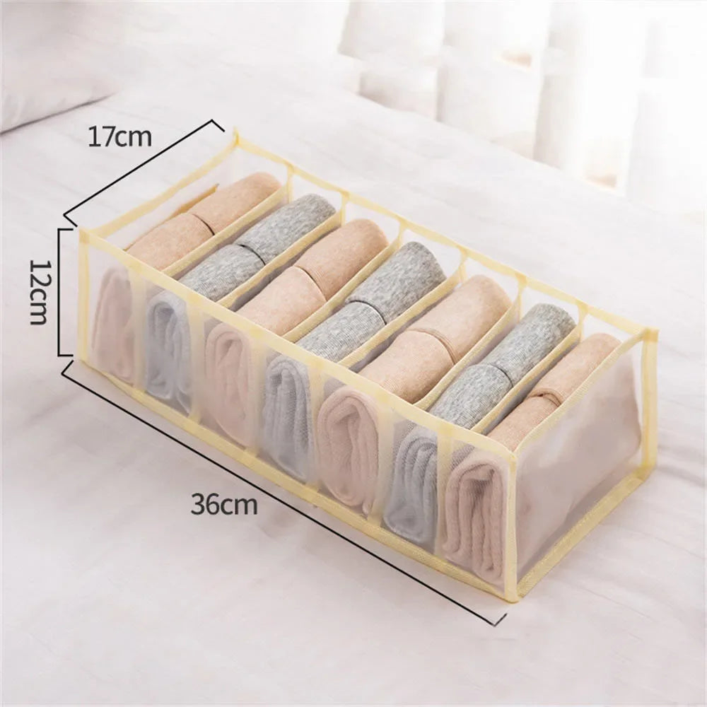 Kleider-Organizer, Jeans- und Hosen-Aufbewahrungsbox, Kleiderschrank-Schubladen-Organizer für Unterwäsche, BHs, Krawatten, T-Shirts und Socken, Organisationssystem