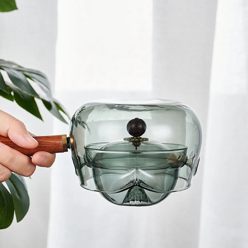 Schicke rotierende Teekanne, Glasfilter, Teekessel, Büro, Party, Reisen, praktische dekorative Filter-Teekanne