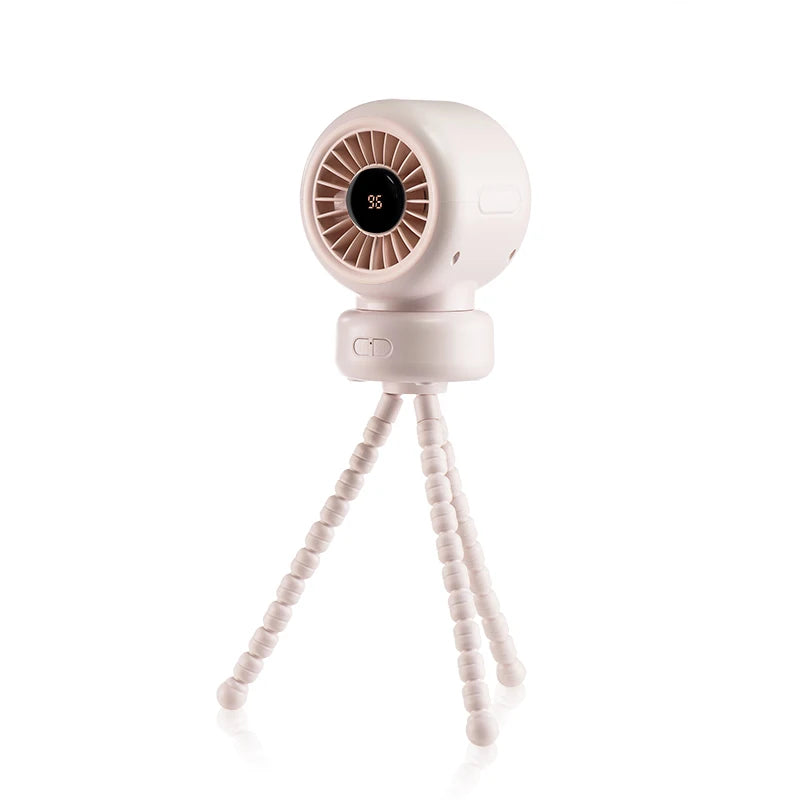 Tragbarer Clip-Ventilator mit Schwenkfunktion – USB/Batterie, 3 Stufen, 5 Schaufeln | Kinderwagen, Schreibtisch & Outdoor | CE & RoHS