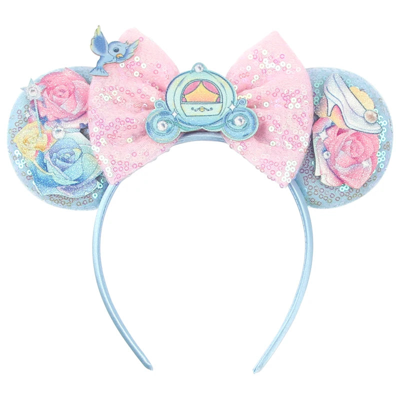 Prinzessin Haarreif mit Pailletten-Bogen – Disney-Motive, Halloween & Party | Damen & Kinder