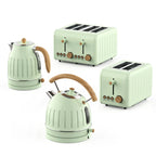 Retro-Frühstücksset, Geräte, 4-Scheiben-Toaster, elektrischer Wasserkocher und Toaster-Set, Saftmixer