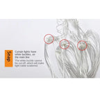 3,2 m lange Weihnachts-Schneeflocken-Vorhang-Lichter – blinkende LED-Lichterkette, wasserdicht für Urlaub, Party, Hochzeit, Weihnachtsbaum-Dekoration