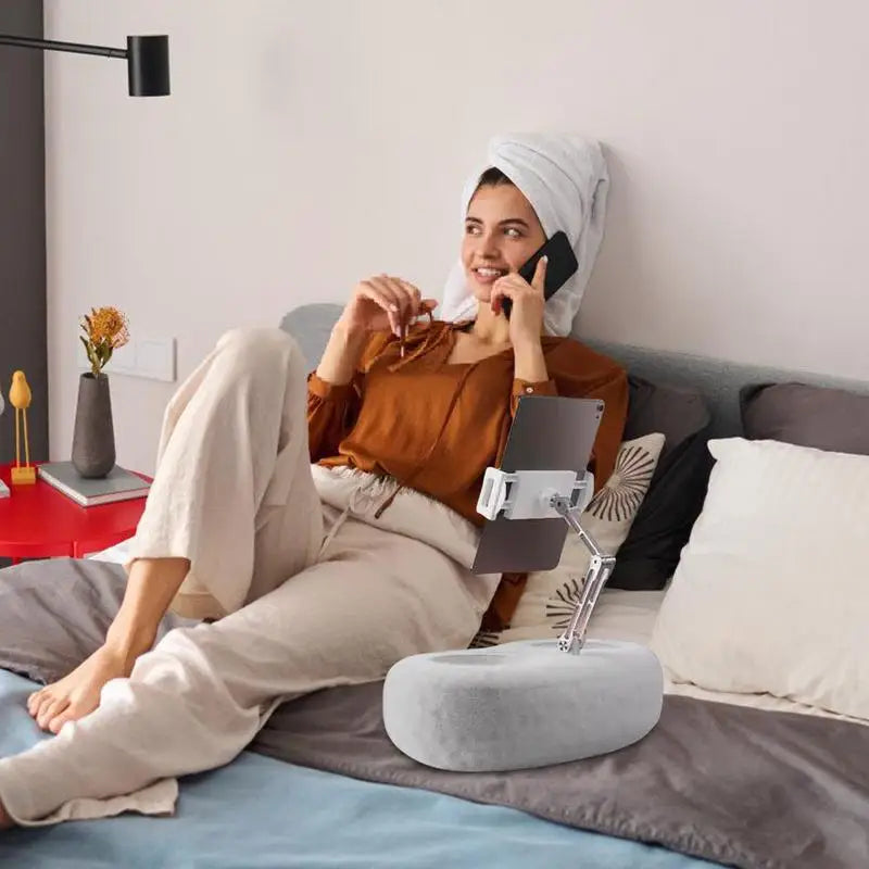 Tablet-Kissenständer, faltbar, tragbar, flexibel, für Telefone, Medienhalter, mehrere Winkel verstellbar, zum Lesen, Tablet-Kissenständer
