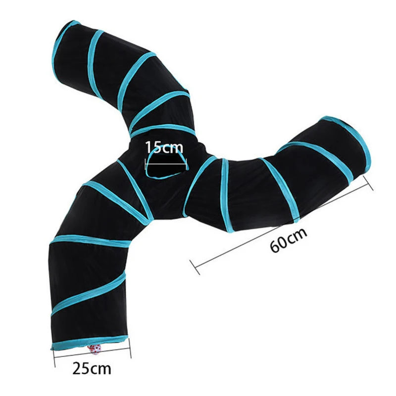 5/4/3 Löcher Haustier Katzen tunnel lustiges Spielzeug für Katzen faltbares Katzen spielzeug interaktive Katze Kaninchen Tier spielen Spiele Tunnel Chat Haustier Produkt