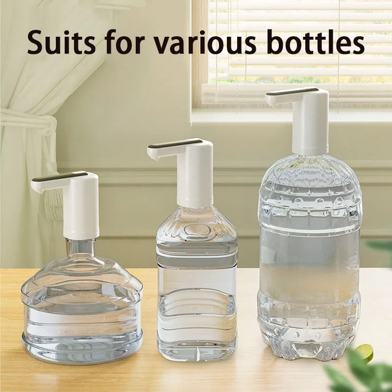 Doppelte Pumpen, leistungsstarker automatischer Wasserspender, tragbare Wasser-Gallonen-Flaschenschalterpumpe, USB-Aufladung für Zuhause, Küche, Büro