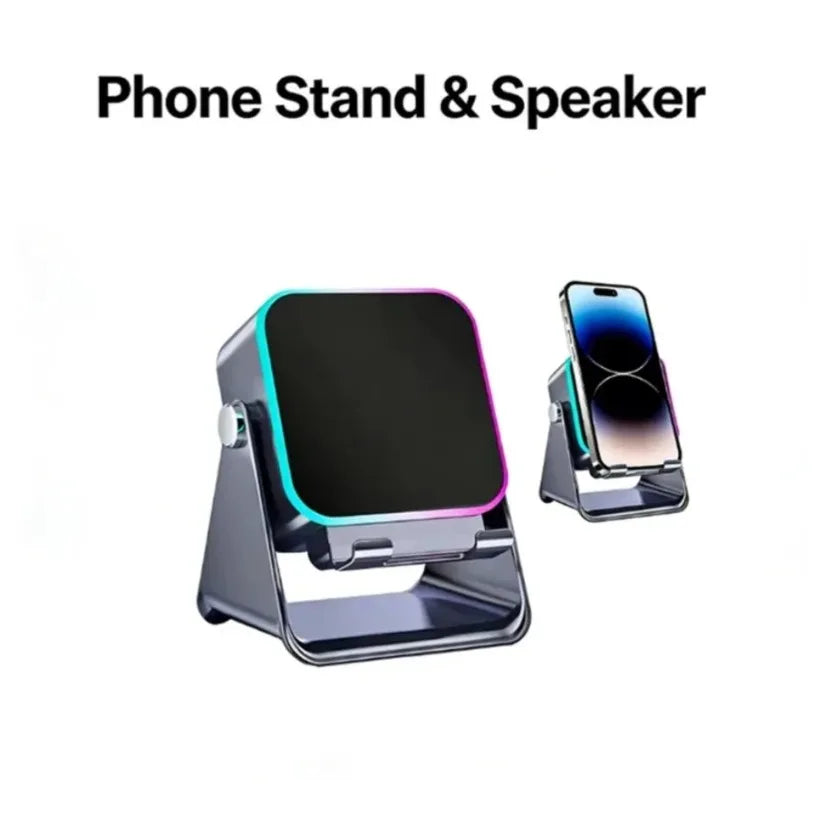 5-in-1 Bluetooth-Lautsprecher mit Smartphone-Halterung & RGB-Licht – HIFI, Induktion, Bluetooth 5.3