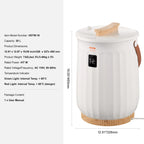 SucceBuy Handtuchwärmer, 20 l, großer Handtuchwärmer, Eimer mit LED-Bildschirm, automatische Abschaltung, Kindersicherung, 4-stufige Wärmezeit einstellbar