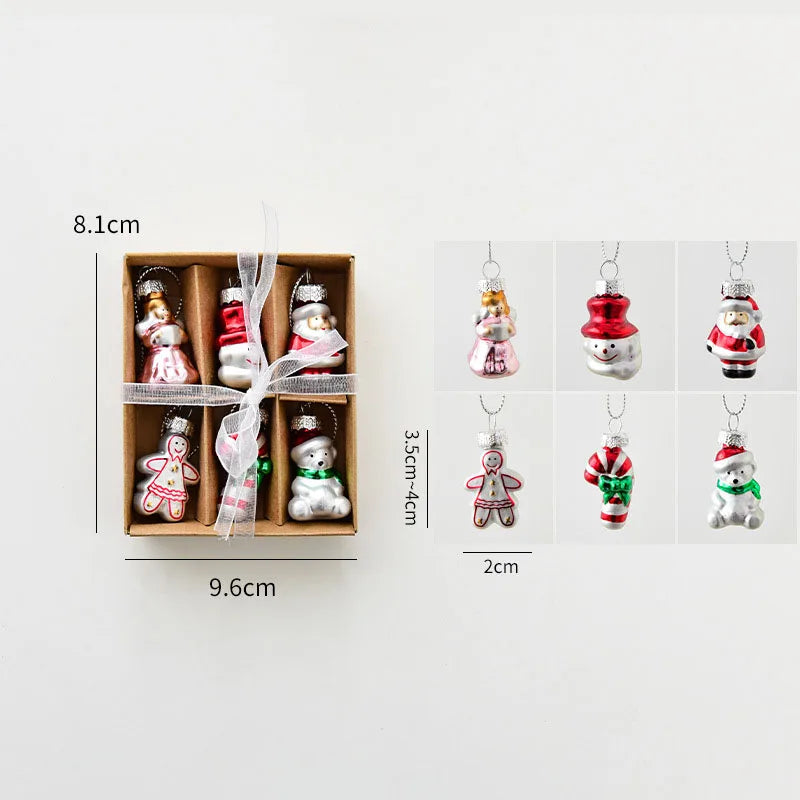 Weihnachten Set Santa Claus Schneemann Elch Weihnachtsbaum Dekor Weihnachtsbaum Anhänger Fenster Wohnzimmer Rucksack Auto Innen Dekor