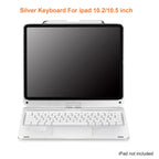 360 Grad drehbare BT-Tastatur für wiederaufladbare kabellose Tastatur und Maus mit 7-Farben-Hintergrundbeleuchtung für iPad 10,2/10,5 Zoll
