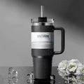 40-Unzen-Autobecher, isolierter Strohbecher aus Edelstahl 304, Eisbecher, Auto-Wasserbecher