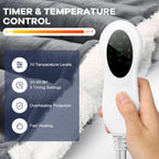 Heizdecke mit Ärmeln, Kapuze und Fußtasche, Flanell, 10 Heizstufen, elektrische tragbare Decke mit 3-Zeiterfassung, 127 x 70 Zoll