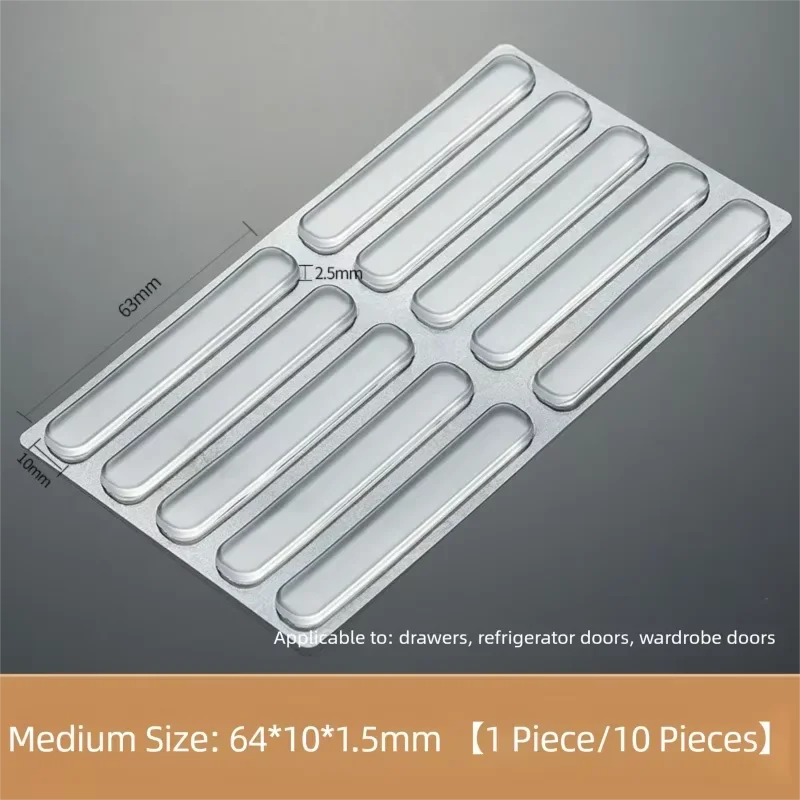 Selbstklebende transparente Silikonpuffer für Möbel und Türen