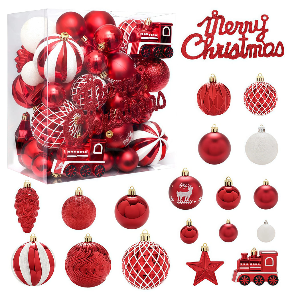 65PCS Champagner Gold Weihnachten Ball Dekorationen Matt Glänzend Wasser Welligkeit Design Weihnachten Kugeln Weihnachten Baum Ornamente Wohnkultur