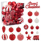 65PCS Champagner Gold Weihnachten Ball Dekorationen Matt Glänzend Wasser Welligkeit Design Weihnachten Kugeln Weihnachten Baum Ornamente Wohnkultur