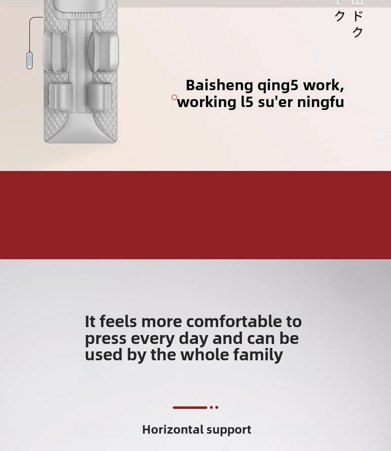 Ganzkörper-Massagematte mit Airbags, Dehnungsheizung, 3D-Entspannung der Lendenwirbelsäule, Rückenmassagegerät, PU-Leder, tragbar und tragbar