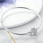 Original-Armband aus 925er-Sterlingsilber, 17–20 cm, Liebesherz, Pavé-Zirkonia-Armband für Frauen, DIY-Charm-Schmuck, Geschenke