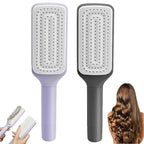 1/2 Stück selbstreinigende Massagebürste, Teleskopkamm, Ein-Tasten-Reinigung, Haarausfall, Airbag, Kopfhaut-Massagekamm mit einziehbarer Borsten