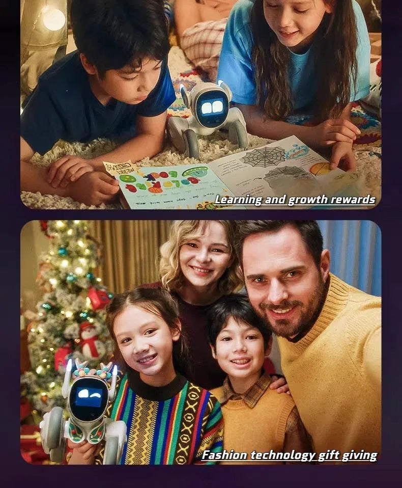 Loona Smart Pet Robot Niedlicher AI-Roboter, emotionale Roboter, interaktive Sprachsteuerung, Gestensensoren, Heimüberwachung, mehrsprachige Unterstützung K