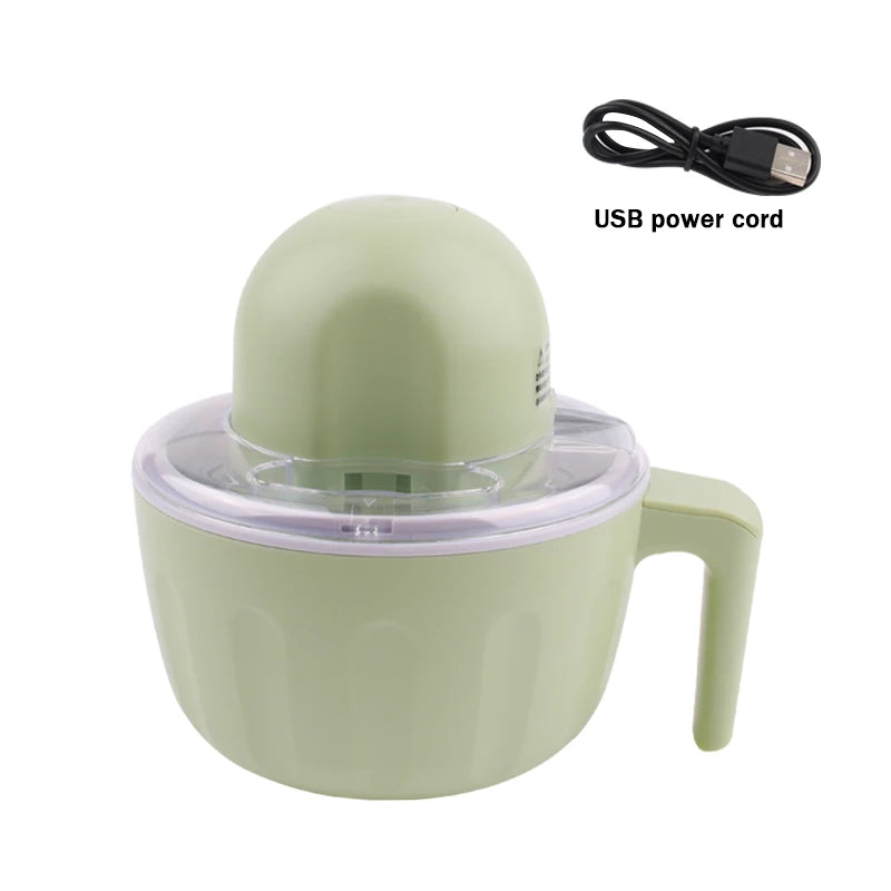 DMWD USB MINI Automatische DIY Eismaschine Milchshake Eismaschine Cool Fruit Dessert Sorbet Gefrierschrank Milchshake Mixer 500 ml
