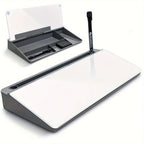 2-in-1 Schreibtisch-Whiteboard-Organizer – Whiteboard + 4 Fächer, Handy-Slot, Stiftehalter | BPA-frei | Büro & Homeoffice | 4 Farben