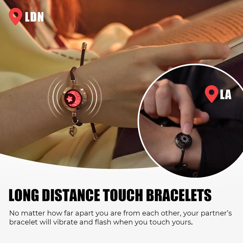 Totwoo Long Distance Touch Leuchtende und vibrierende Armbänder für Paare