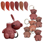 Wasserdicht 2 in 1 Schlüssel anhänger Bär flüssiger Lippenstift niedlich velevt matt lang anhaltende Schönheit Gesundheit koreanische Make-up tragbare Maquiagem