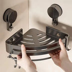 Badezimmer-Ecklagerregal, Saugnapf, Halterung an der Wand, Dusch-Caddy-Box, abnehmbares Badezimmer, Küche, Toilette, Organizer-Rack