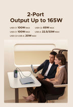 UGREEN Nexode 165W Power Bank 20000mAh Chargeur Portable 100W Max PD3.0 Batterie Externe Câble Intégré pour Ordinateur Portable Téléphone Portable